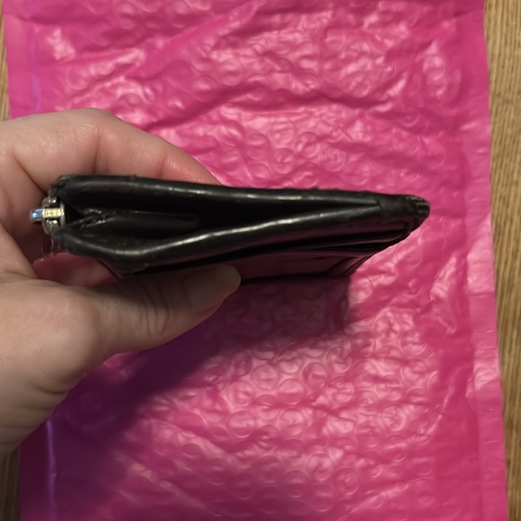 Coach Brown and Black Compact Wallet - Picture 4 of 9